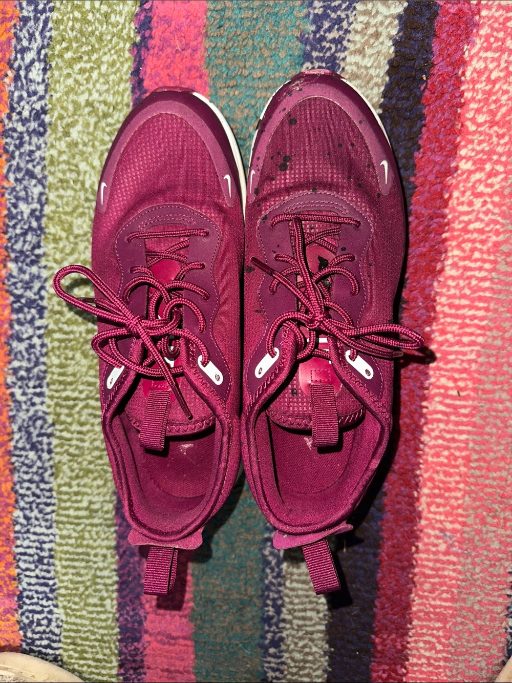 Nike Women's Burgundy Lace-Up Sneakers